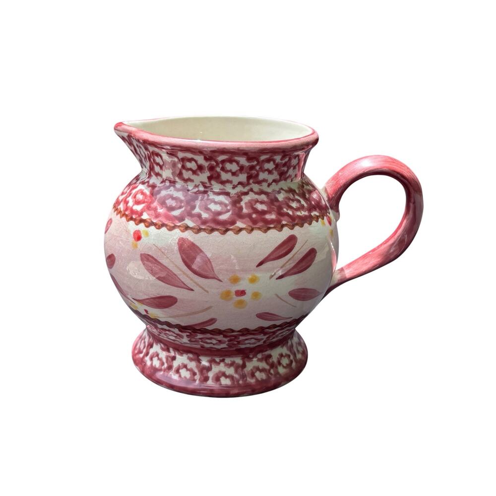 Temptations Old World cranberry Creamer Discontinued Country Farmhouse Cottage